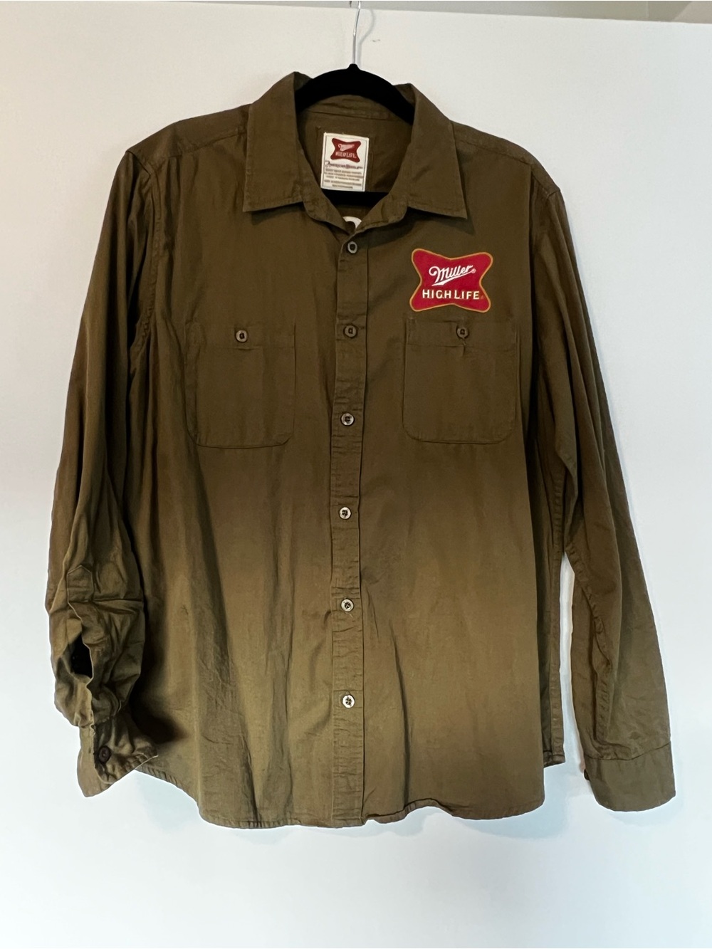 Miller Highlife Button Up Long Sleeve Shirt